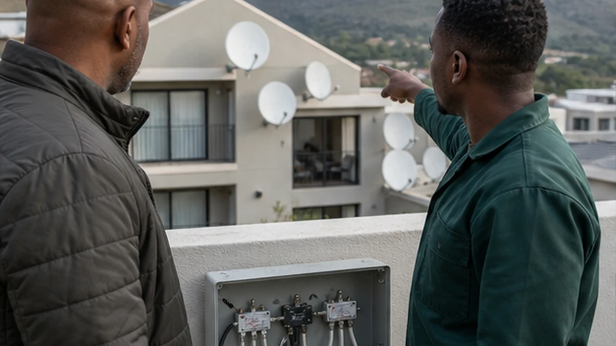 Communal DStv system serving homes in a Noordhoek estate