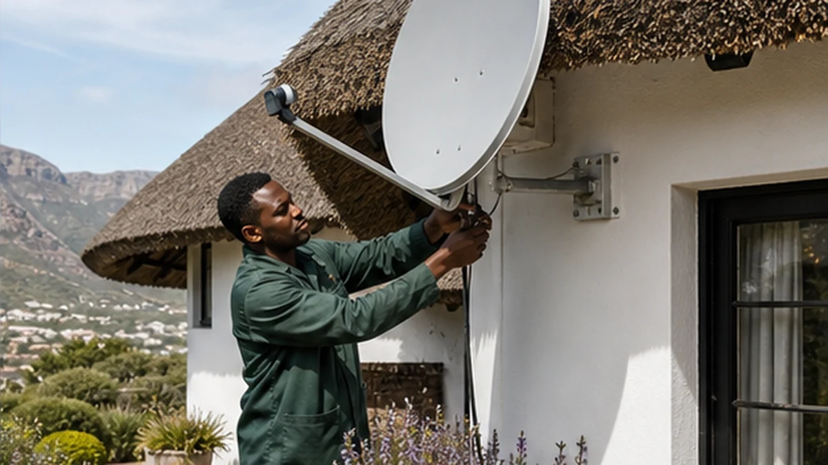 Thatched Noordhoek home with a discreetly mounted satellite dish