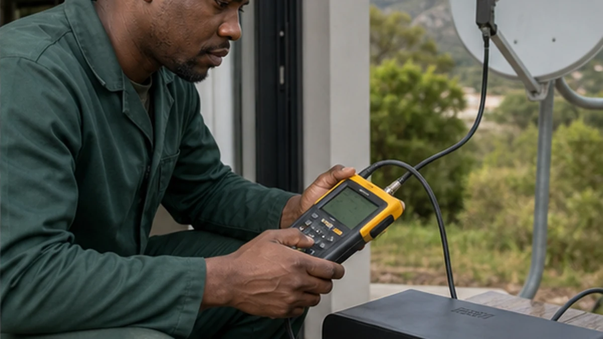 OpenView no signal in Noordhoek: diagnosis guide 1 Technician diagnosing OpenView no signal in Noordhoek
