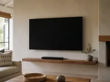 Wall-mounted television with fully concealed DStv cabling
